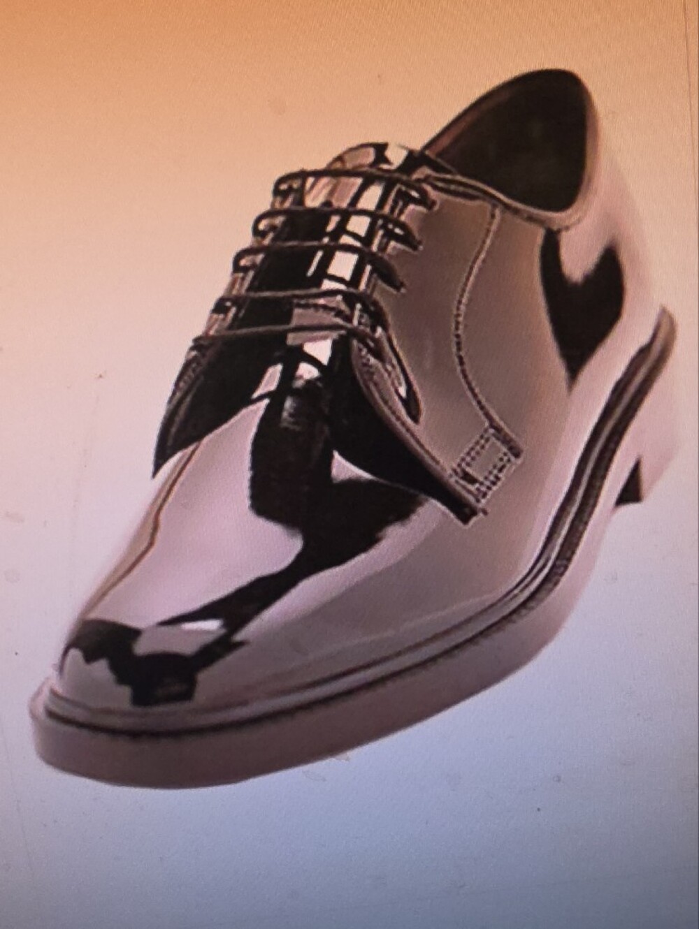 Capps (USA) Kids Black Airlite Patent Leather Derby Lace-Up Dress Shoe